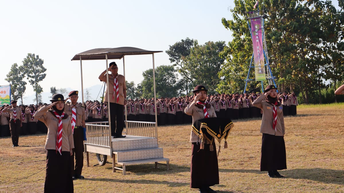 Peringati Hari Pramuka ke-63, MAN 1 Tegal Laksanakan Upacara
