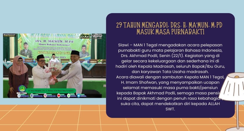 29 Tahun Mengabdi, Drs. H. Ma’mun, M.Pd Masuk Masa Purnabakti
