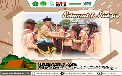 Pramuka MAN 1 Tegal Gelar PERSAMI dan Pindah Golongan