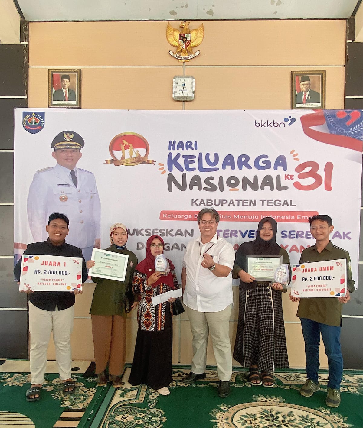 PIK-Remaja Lotus MAN 1 Tegal Raih Penghargaan Juara 1 dan Favorit Lomba Konten Video Pendek Pencegahan Stunting Kab. Tegal 2024