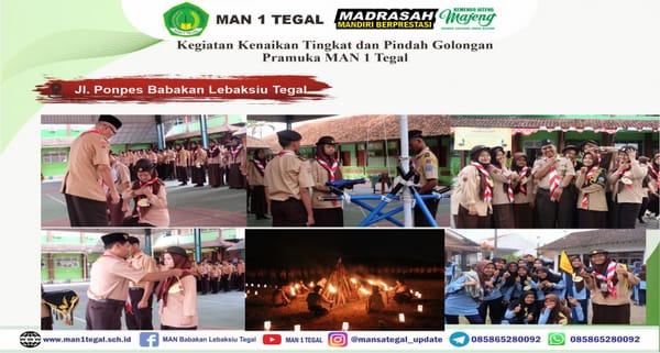 Pramuka MAN 1 Tegal Gelar PERSAMI dalam Rangka Kenaikan Tingkat dan Pindah Golongan