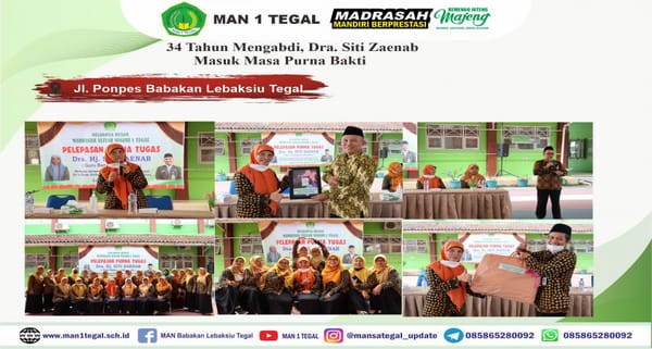 34 Tahun Mengabdi, Dra. Siti Zaenab Masuk Masa Purna Bakti