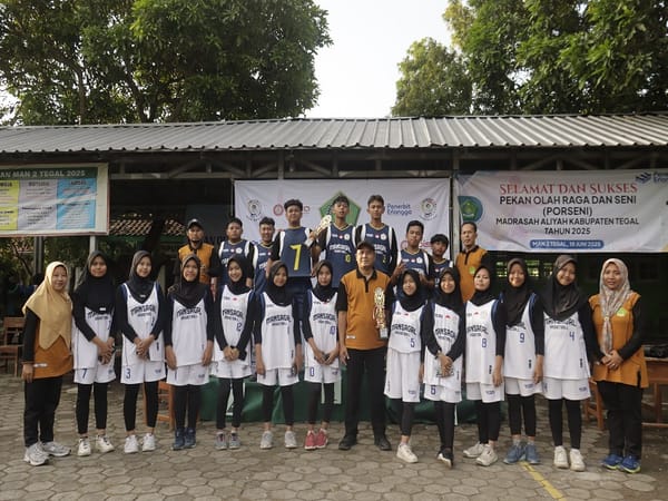 Tim Basket Putra dan Putri MAN 1 Tegal Sukses Raih Juara 1 di PORSENI 2025: Unggul Jauh, Berkat Kreatifitas Permainan