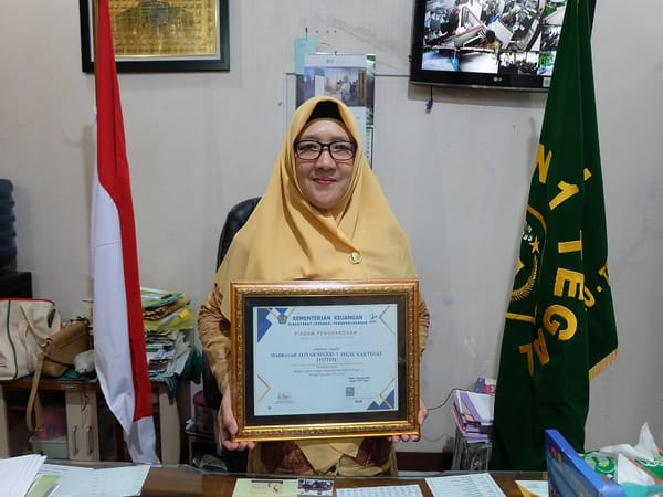 MAN 1 Tegal Raih Peringkat Ketiga Kategori Satker dengan Akselerasi Nilai IKPA Tertinggi Periode Semester I TA 2025