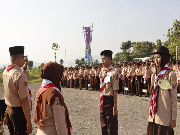 Ekskul Pramuka Gelar PERJUSA di Lapangan MAN 1 Tegal