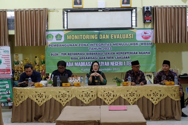 Tim Biro Ortala Kemenag RI Lakukan Monev Pembangunan Zona Integritas di MAN 1 Tegal