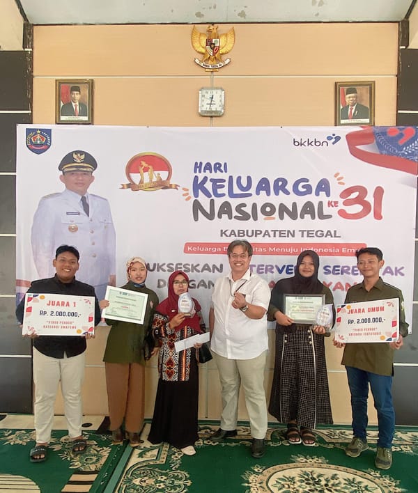 PIK-Remaja Lotus MAN 1 Tegal Raih Penghargaan Juara 1 dan Favorit Lomba Konten Video Pendek Pencegahan Stunting Kab. Tegal 2024
