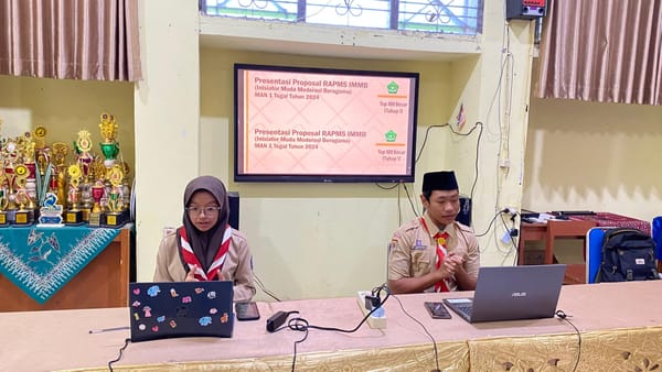 Melaju di Babak 100 Besar IMMB Kemenag RI 2024, 2 Siswa MAN 1 Tegal Jalani Presentasi Rencana Aksi